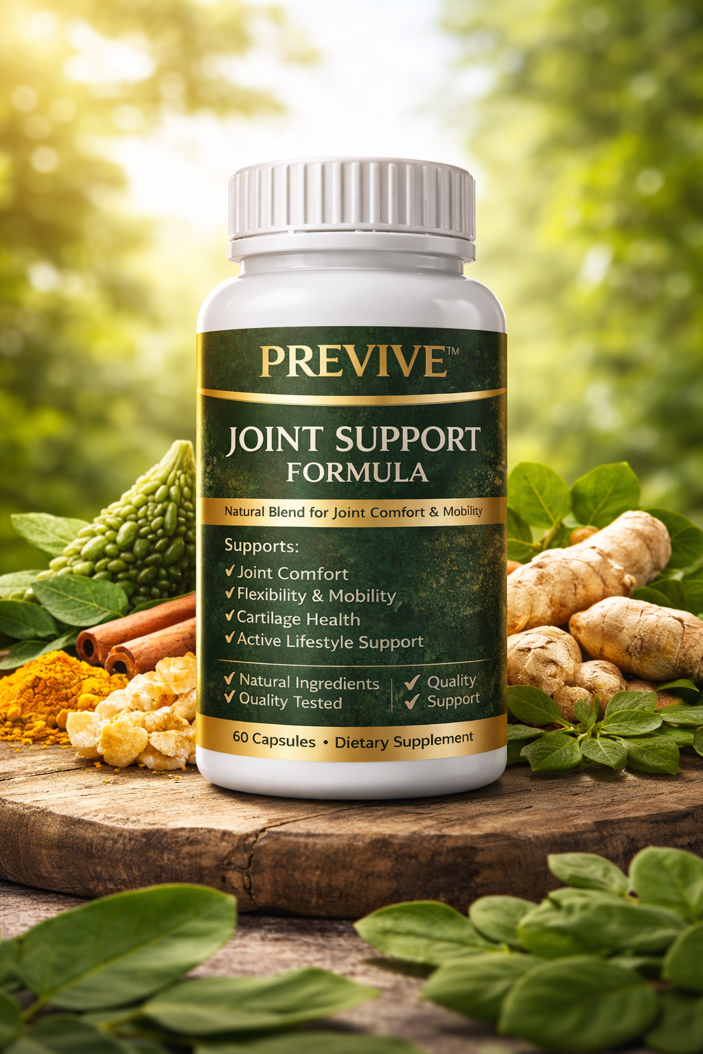 Previve Joint Support Supplement - 60 Capsules per Bottle